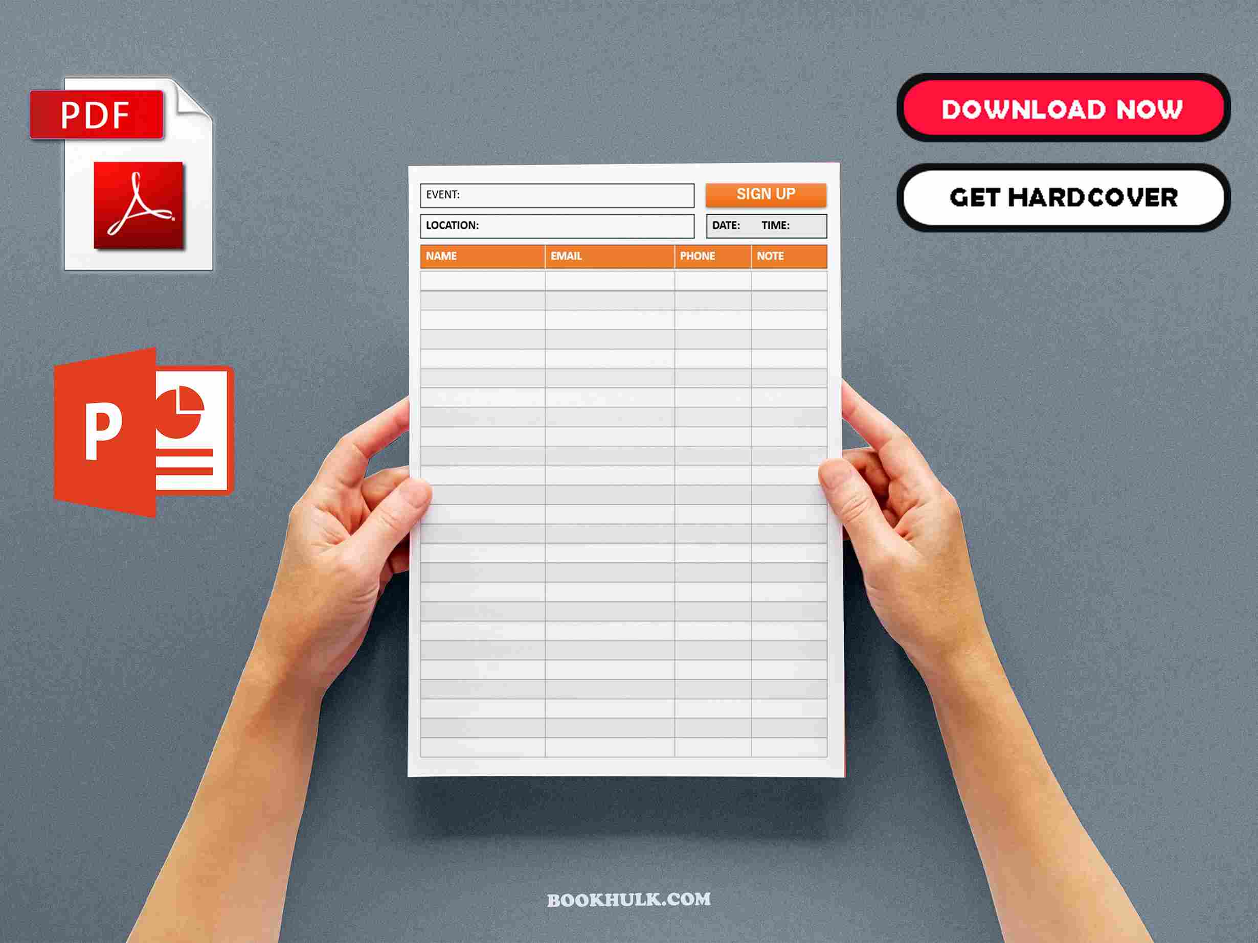 Sign Up List Template